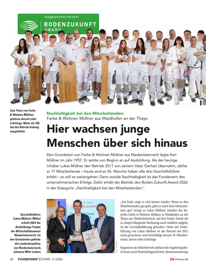 Farbe & Wohnen Müllner – Boden.Zukunft.Award 2026